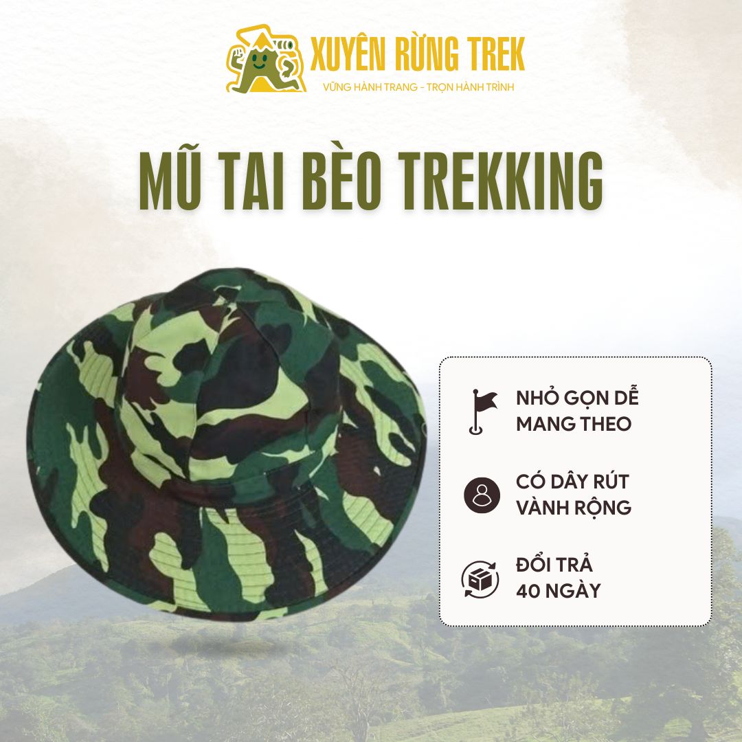 Mũ tai bèo trekking