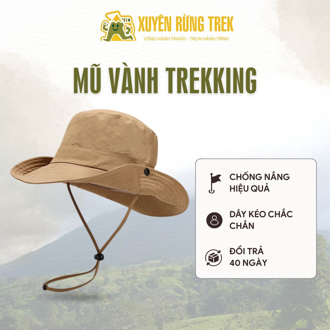 Mũ vành trekking